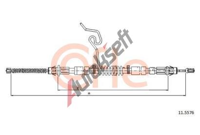 COFLE Tan lanko parkovac brzdy CFL 11.5576, 11.5576