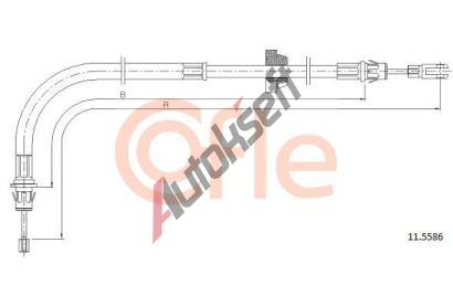 COFLE Tažné lanko parkovací brzdy CFL 11.5586, 11.5586 COFLE Tažné lanko parkovací brzdy CFL 11.5586, 11.5586