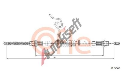 COFLE Tan lanko parkovac brzdy CFL 11.5665, 11.5665