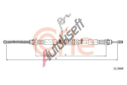 COFLE Tan lanko parkovac brzdy CFL 11.5668, 11.5668