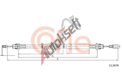 COFLE Tan lanko parkovac brzdy CFL 11.5674, 11.5674