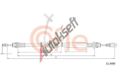 COFLE Tan lanko parkovac brzdy CFL 11.5680, 11.5680