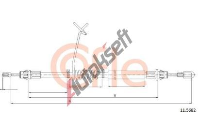 COFLE Tažné lanko parkovací brzdy CFL 11.5682, 11.5682 COFLE Tažné lanko parkovací brzdy CFL 11.5682, 11.5682