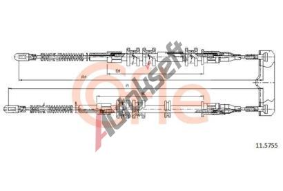 COFLE Tan lanko parkovac brzdy CFL 11.5755, 11.5755