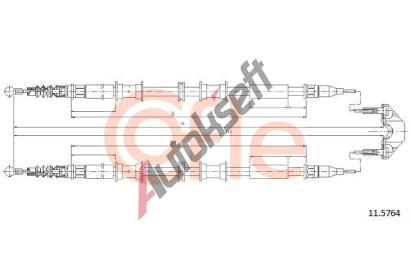 COFLE Tan lanko parkovac brzdy CFL 11.5764, 11.5764