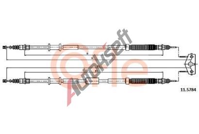 COFLE Tažné lanko parkovací brzdy CFL 11.5784, 11.5784 COFLE Tažné lanko parkovací brzdy CFL 11.5784, 11.5784