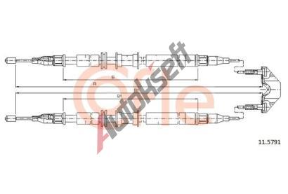 COFLE Tan lanko parkovac brzdy CFL 11.5791, 11.5791