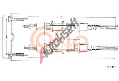 COFLE Tan lanko parkovac brzdy CFL 11.5821, 11.5821