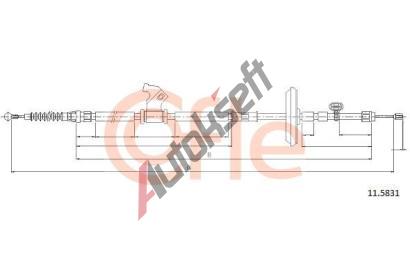 COFLE Tan lanko parkovac brzdy CFL 11.5831, 11.5831