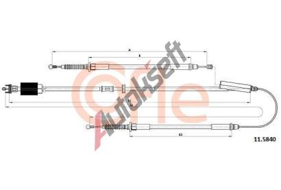 COFLE Tan lanko parkovac brzdy CFL 11.5840, 11.5840