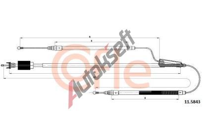 COFLE Tan lanko parkovac brzdy CFL 11.5843, 11.5843