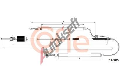 COFLE Tažné lanko parkovací brzdy CFL 11.5845, 11.5845 COFLE Tažné lanko parkovací brzdy CFL 11.5845, 11.5845