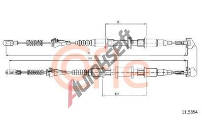 COFLE Tan lanko parkovac brzdy CFL 11.5854, 11.5854