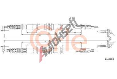 COFLE Tan lanko parkovac brzdy CFL 11.5858, 11.5858