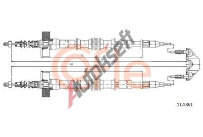 COFLE Tan lanko parkovac brzdy CFL 11.5861, 11.5861