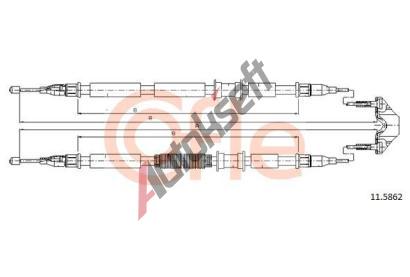 COFLE Tan lanko parkovac brzdy CFL 11.5862, 11.5862