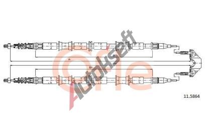 COFLE Tan lanko parkovac brzdy CFL 11.5864, 11.5864