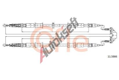 COFLE Tan lanko parkovac brzdy CFL 11.5866, 11.5866