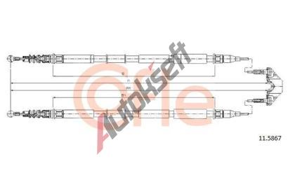 COFLE Tan lanko parkovac brzdy CFL 11.5867, 11.5867