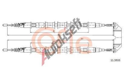 COFLE Tan lanko parkovac brzdy CFL 11.5933, 11.5933