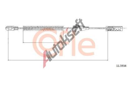 COFLE Tažné lanko parkovací brzdy CFL 11.5934, 11.5934 COFLE Tažné lanko parkovací brzdy CFL 11.5934, 11.5934