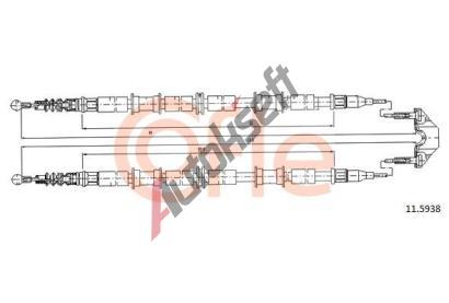 COFLE Tan lanko parkovac brzdy CFL 11.5938, 11.5938