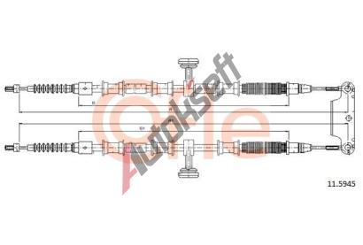 COFLE Tan lanko parkovac brzdy CFL 11.5945, 11.5945