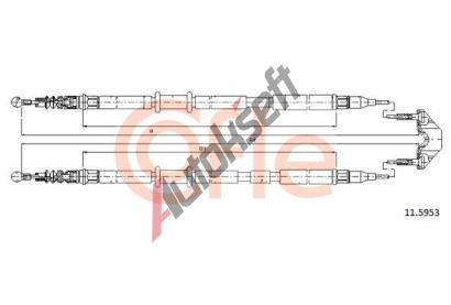 COFLE Tan lanko parkovac brzdy CFL 11.5953, 11.5953