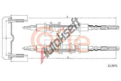 COFLE Tažné lanko parkovací brzdy CFL 11.5971, 11.5971 COFLE Tažné lanko parkovací brzdy CFL 11.5971, 11.5971