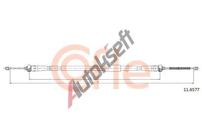 COFLE Tažné lanko parkovací brzdy CFL 11.6577, 11.6577  COFLE Tažné lanko parkovací brzdy CFL 11.6577, 11.6577