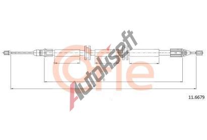 COFLE Tan lanko parkovac brzdy CFL 11.6679, 11.6679