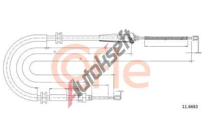 COFLE Tan lanko parkovac brzdy CFL 11.6683, 11.6683