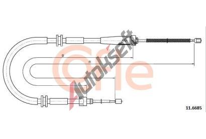 COFLE Tan lanko parkovac brzdy CFL 11.6685, 11.6685