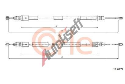 COFLE Tažné lanko parkovací brzdy CFL 11.6771, 11.6771 COFLE Tažné lanko parkovací brzdy CFL 11.6771, 11.6771
