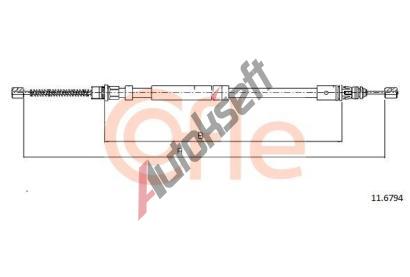 COFLE Tažné lanko parkovací brzdy CFL 11.6794, 11.6794 COFLE Tažné lanko parkovací brzdy CFL 11.6794, 11.6794