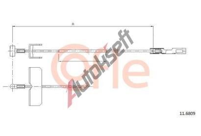 COFLE Tažné lanko parkovací brzdy CFL 11.6809, 11.6809 COFLE Tažné lanko parkovací brzdy CFL 11.6809, 11.6809