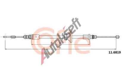 COFLE Tan lanko parkovac brzdy CFL 11.6819, 11.6819