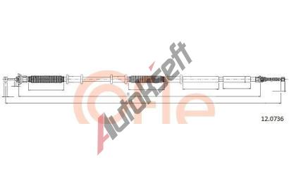 COFLE Tan lanko parkovac brzdy CFL 12.0736, 12.0736
