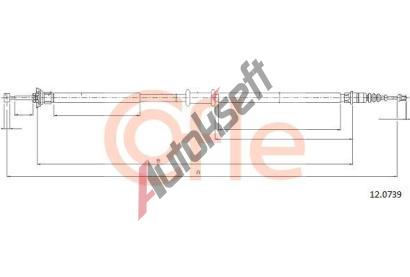 COFLE Tan lanko parkovac brzdy CFL 12.0739, 12.0739
