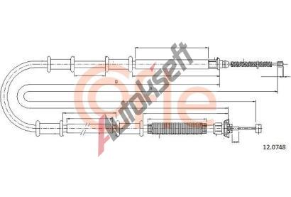 COFLE Ta�n� lanko parkovac� brzdy CFL 12.0748, 12.0748