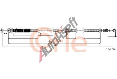 COFLE Tan lanko parkovac brzdy CFL 12.0752, 12.0752