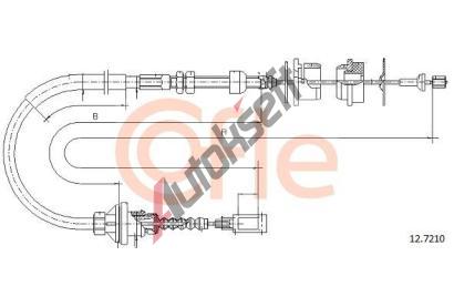 COFLE Spojkové lanko CFL 12.7210, 12.7210  COFLE Spojkové lanko CFL 12.7210, 12.7210