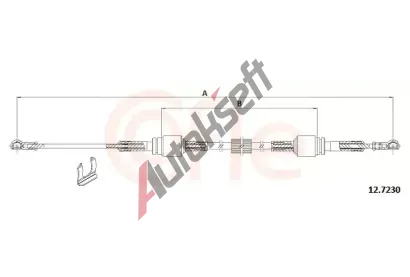COFLE Tažné lanko ruční převodovky CFL 12.7230, 12.7230 COFLE Tažné lanko ruční převodovky CFL 12.7230, 12.7230