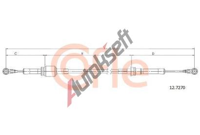 COFLE Tažné lanko ruční převodovky CFL 12.7270, 12.7270 COFLE Tažné lanko ruční převodovky CFL 12.7270, 12.7270
