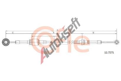 COFLE Tažné lanko ruční převodovky CFL 12.7271, 12.7271 COFLE Tažné lanko ruční převodovky CFL 12.7271, 12.7271