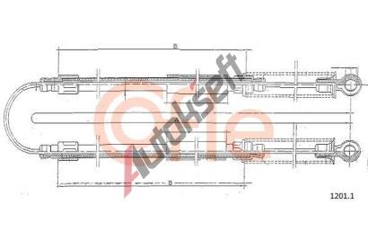 COFLE Tažné lanko parkovací brzdy CFL 1201.1, 1201.1 COFLE Tažné lanko parkovací brzdy CFL 1201.1, 1201.1