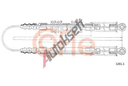 COFLE Tažné lanko parkovací brzdy CFL 1261.1, 1261.1 COFLE Tažné lanko parkovací brzdy CFL 1261.1, 1261.1