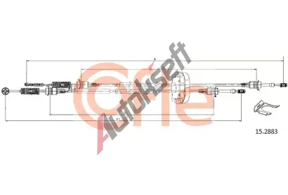 COFLE Tažné lanko ruční převodovky CFL 15.2883, 15.2883  COFLE Tažné lanko ruční převodovky CFL 15.2883, 15.2883