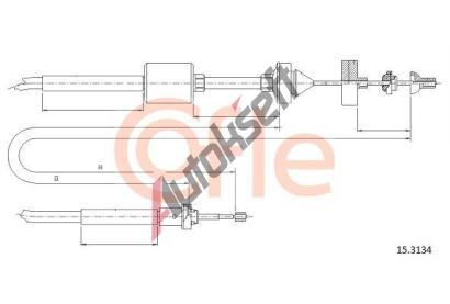 COFLE Spojkové lanko CFL 15.3134, 15.3134 COFLE Spojkové lanko CFL 15.3134, 15.3134