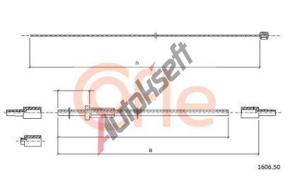 COFLE Lanko pro otevírání kapoty motoru CFL 1606.50, 1606.50 COFLE Lanko pro otevírání kapoty motoru CFL 1606.50, 1606.50